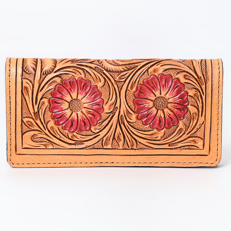 OHLAY Wallet Hand Tooled Genuine Leather Women Bag Western Handbag Purse | Womens Handbags |Leather Belt for Summer