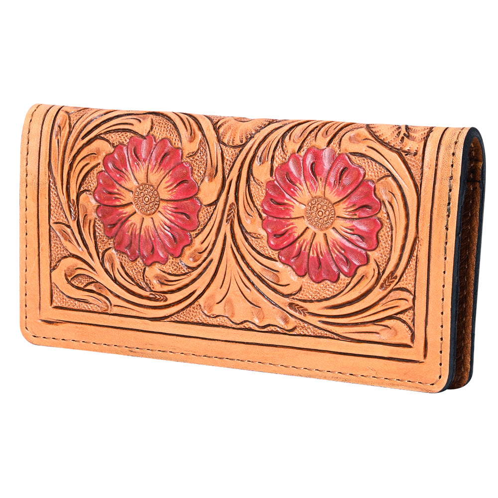 OHLAY WALLET Hand Tooled Genuine Leather women bag western handbag purse