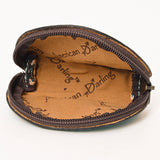 American Darling ADBG1205D Coin Purse Hand Tooled Genuine Leather Women Bag Western Handbag Purse