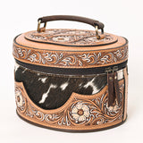 American Darling Jewelry Case Hand Tooled Hair On Genuine Leather Western Women Bag Handbag Purse |