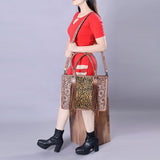 American Darling Briefcase Hand Tooled Saddle Blanket Genuine Leather women bag western handbag purse