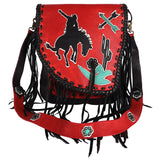 American Darling Messenger Hand Tooled Genuine Leather Western Women Bag Handbag Purse | Cute