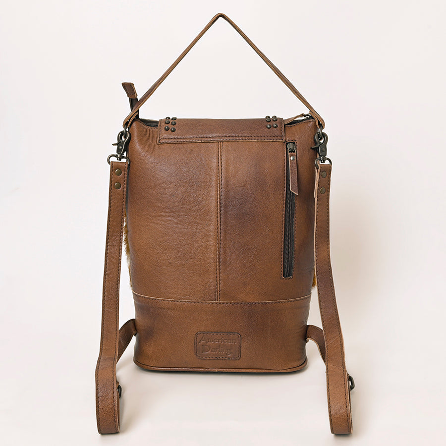 American Darling Western Hair-On Cowhide Shoulder Bag – Genuine Leather, Studded Flap, Adjustable Strap, Premium Handcrafted Design