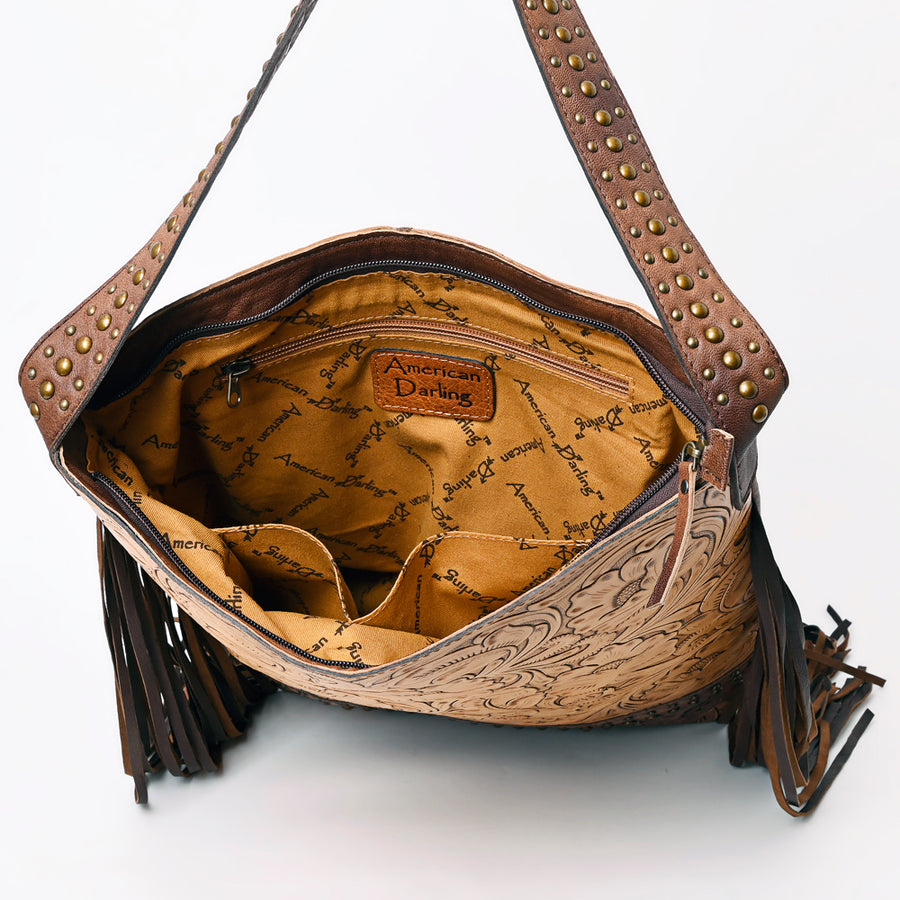 American Darling Hobo Hand Tooled Genuine Leather Western Women Bag | Handbag Purse Bags for Cute