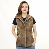ADJKT036 Genuine Vintage  leather Women shirt  jacket  dress ladies girl