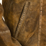 ADJKT037 Genuine Vintage leather Women shirt jacket dress ladies girl