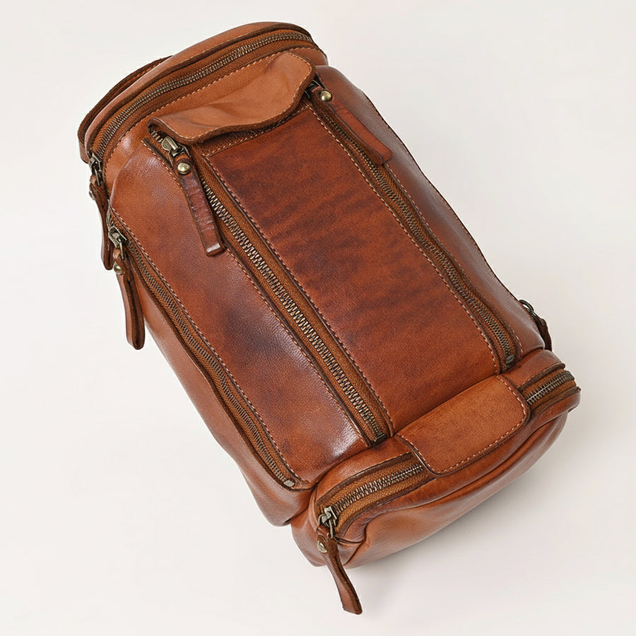 Spaghetti Western Swc400Cg Duffel Vintage Handmade Drum Dyed Genuine European Cowhide Leather Women Bag Western Handbag Purse