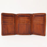 Spaghetti Western Swc464Cg Wallet Vintage Handmade Drum Dyed Genuine European Cowhide Leather Women Bag Western Handbag Purse
