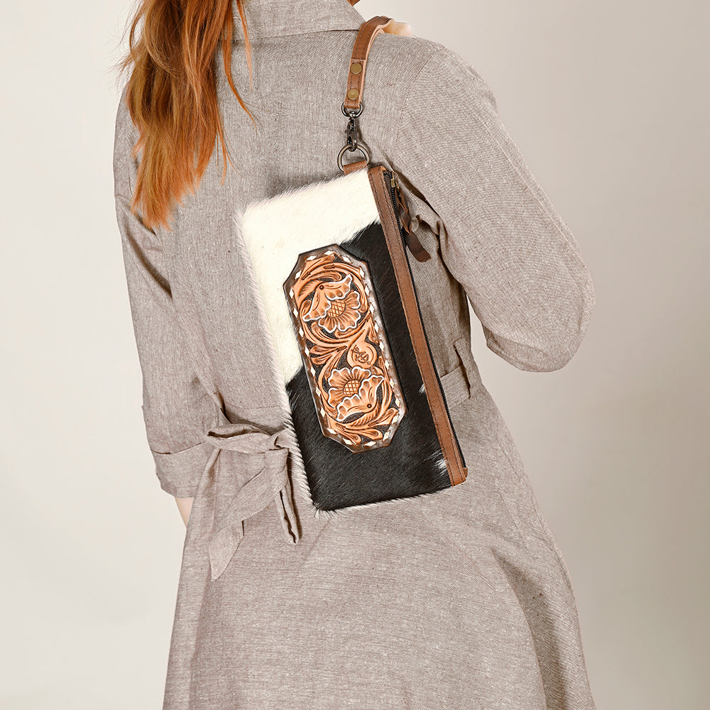 American Darling Wristlet Hair on Genuine Leather Western Women Bag | Handbag Purse | Women Wristlet | Wristlet Wristlet | Travel Wristlet | Leather Wristlet | Clutch Wristlet