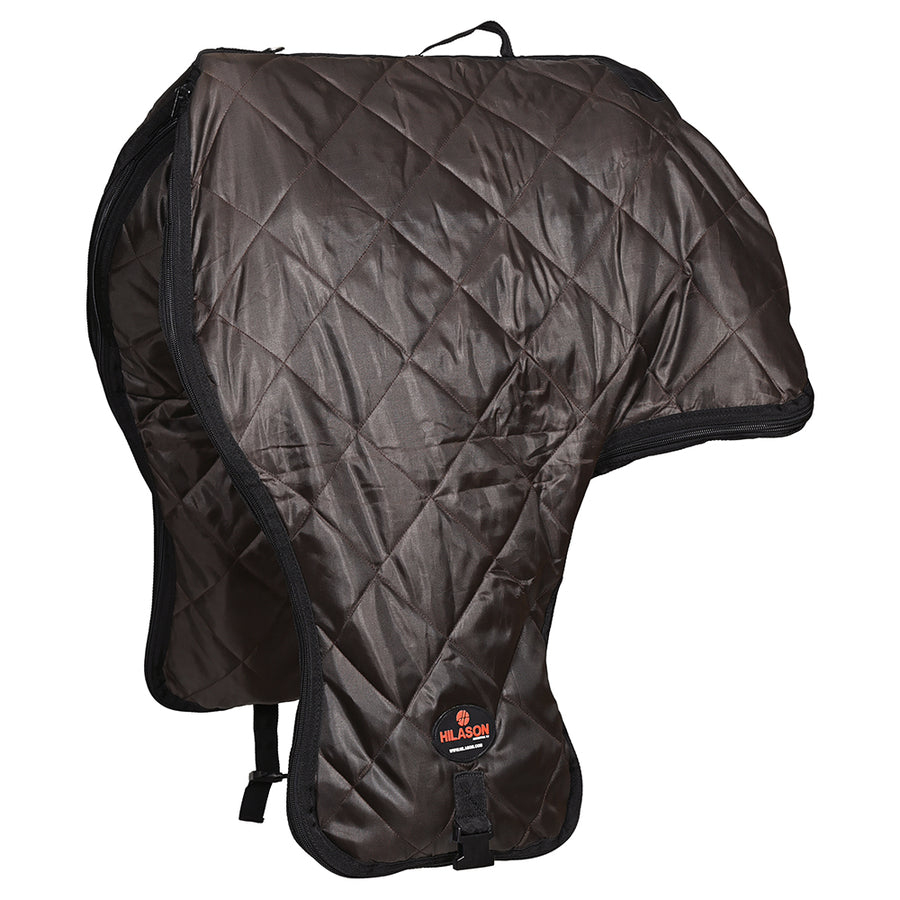 HILASON Western Horse Saddle Carrier Cover Storage Travel Bag Quilted Brown - Uhorse