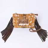 American Darling Hand Tooled Hair-On Genuine Leather Women Bag Western Handbag Purse
