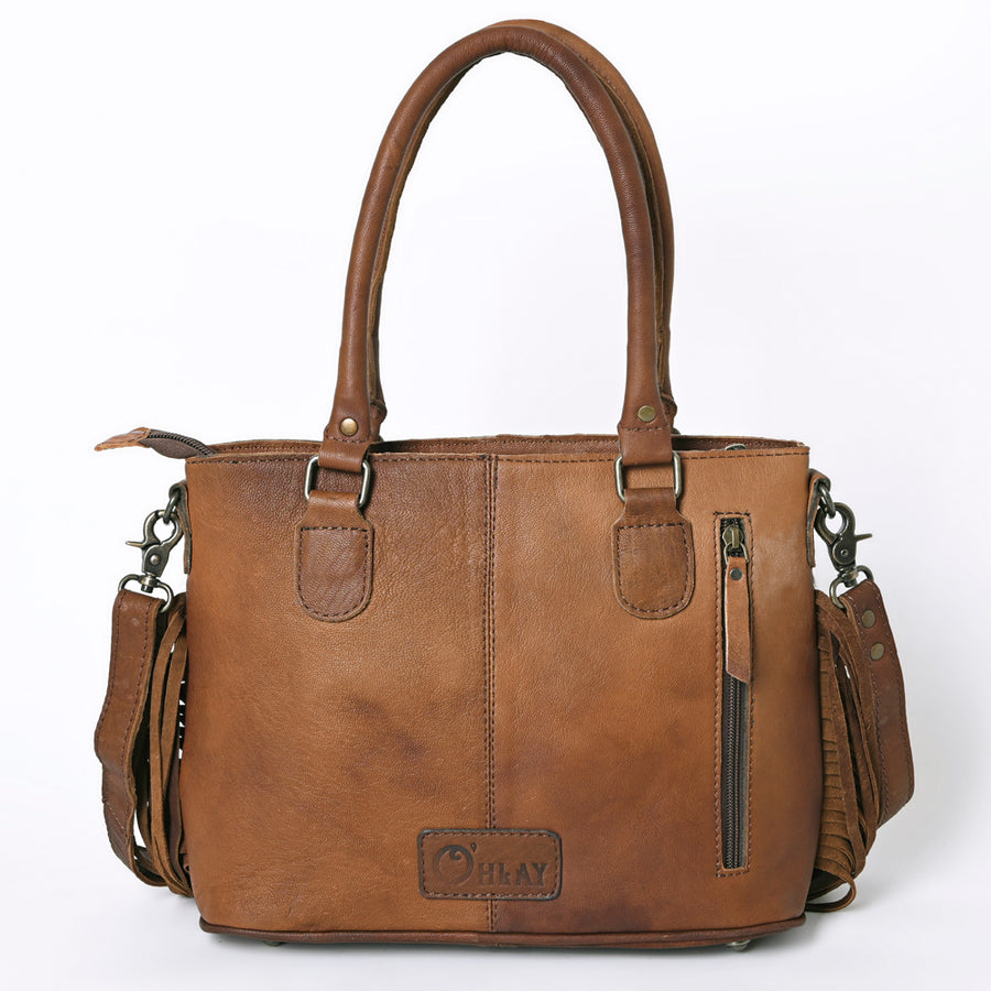 OHLAY KBG226 TOTE Embossed Hair-on Genuine Leather women bag western handbag purse