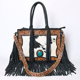 OHLAY KBG230 TOTE Hand Tooled Hair-on Genuine Leather women bag western handbag purse