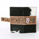 OHLAY KBG238 Coin Purse Hand Tooled Hair-On Genuine Leather women bag western handbag purse