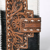OHLAY KBG239 Coin Purse Hand Tooled Hair-On Genuine Leather women bag western handbag purse