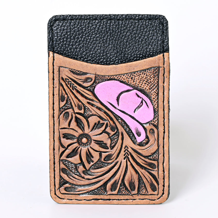 OHLAY Card Holder Hand Tooled Genuine Leather Women Bag Western Handbag Purse | for