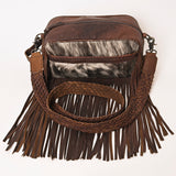 OHLAY TOILETRY Hair-on Genuine Leather women bag western handbag purse