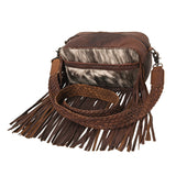 OHLAY TOILETRY Hair-on Genuine Leather women bag western handbag purse