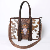 OHLAY KBG252 TOTE Hand Tooled Hair-on Genuine Leather women bag western handbag purse