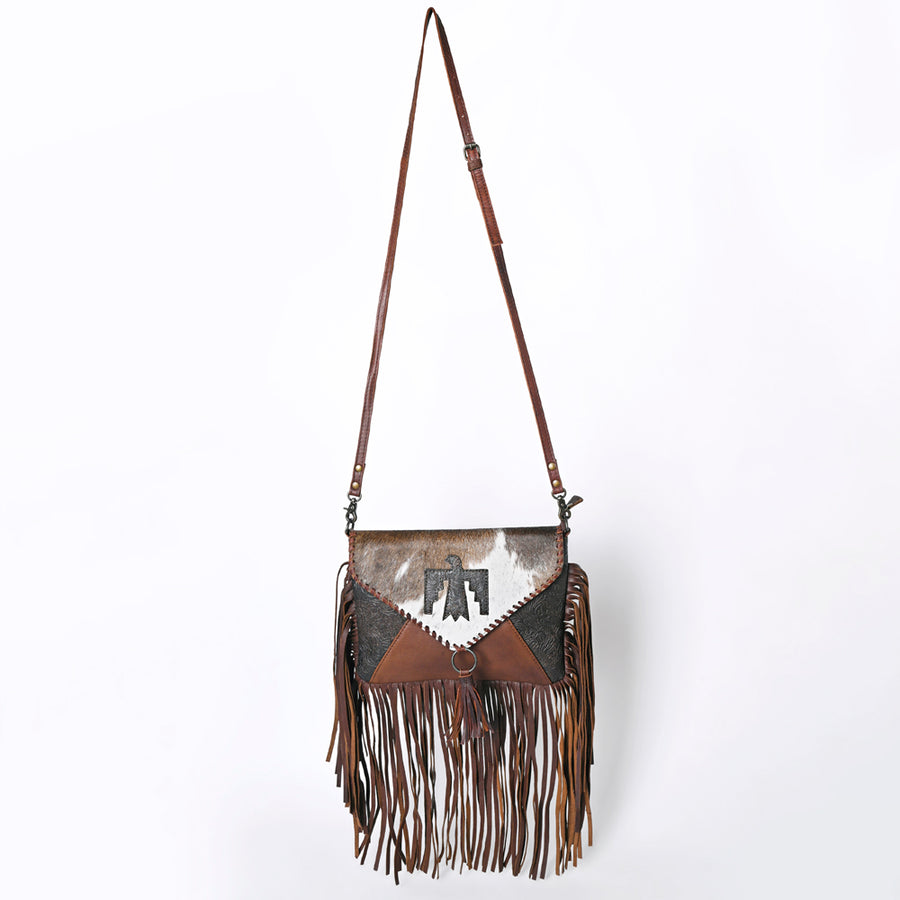 OHLAY Coin Purse Embossed Hair-On Genuine Leather Women Bag Western Handbag | for Cute
