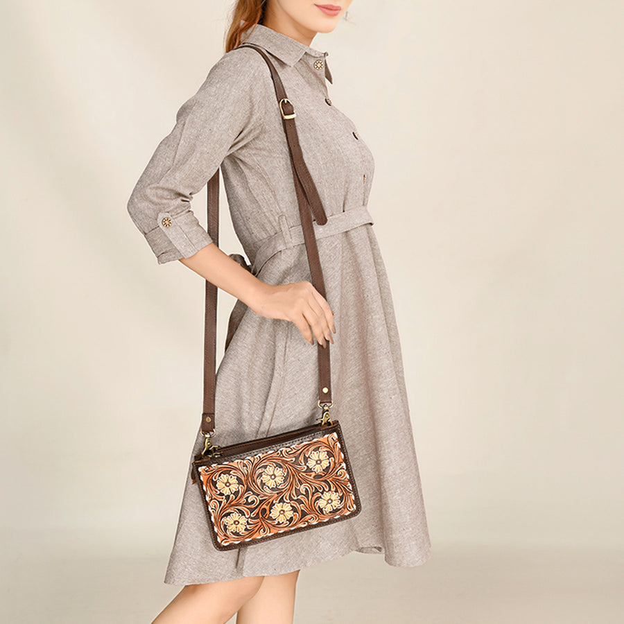 American Darling Crossbody Hand Tooled Genuine Western Leather Women Bag | Handbag Purse for Cute