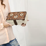 American Darling Jewelry Case Hair On Genuine Leather Western Women Bag Handbag Purse |