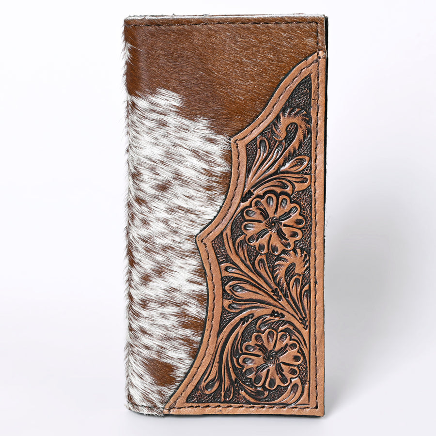 OHLAY Coin Purse Hand Tooled Hair-On Genuine Leather Women Bag Western Handbag | for Cute