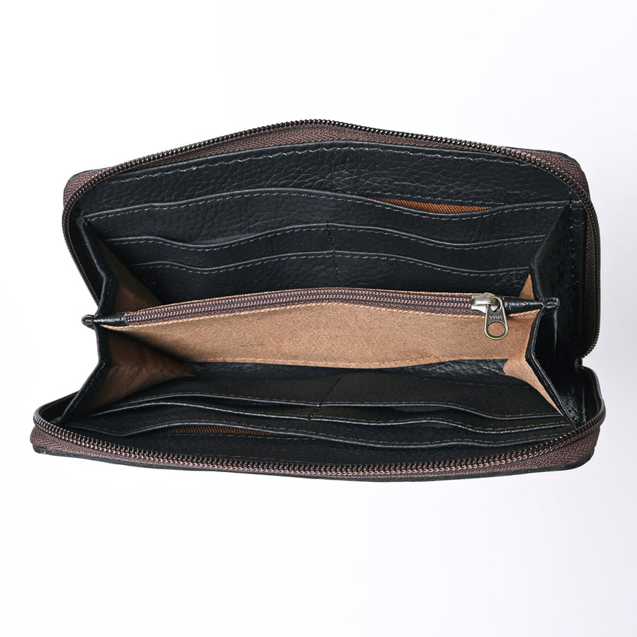 OHLAY Coin Purse Hand Tooled Genuine Leather Western Women Bag | Handbag Wallet Purses for Cute
