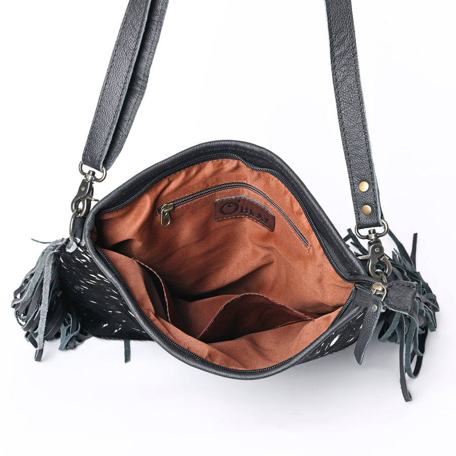 OHLAY Cross Body Hair-On Genuine Leather Women Bag Western Handbag Purse | Canvas for Womens Summer