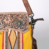 OHLAY KBG302 Clutch Hand Tooled Upcycled Wool Genuine Leather women bag western handbag purse