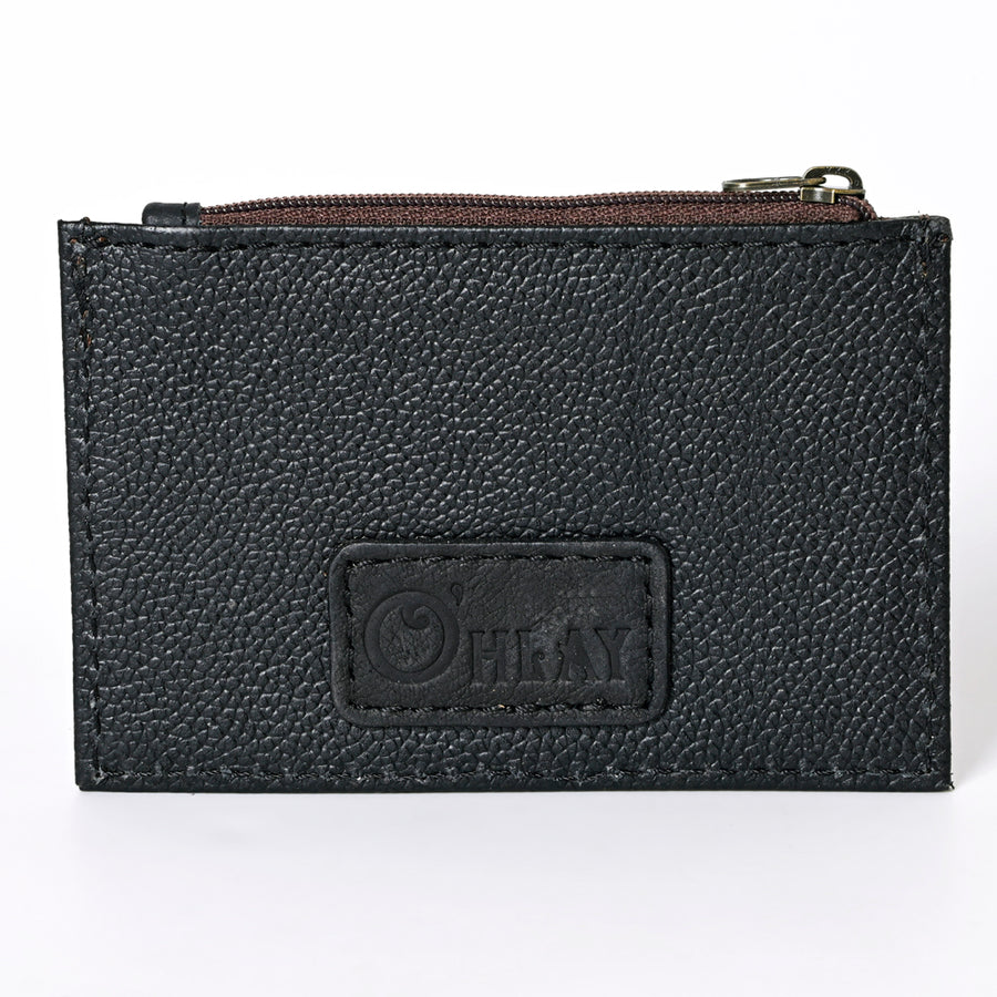 OHLAY Coin Purse Hand Tooled Hair-On Genuine Leather Women Bag Western Handbag | for Cute