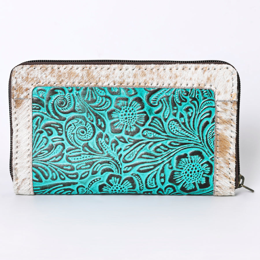 OHLAY Coin Purse Embossed Hair-On Genuine Leather Women Bag Western Handbag | for Cute