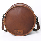 OHLAY KBG315 Canteen Hand Tooled Hair-On Genuine Leather women bag western handbag purse