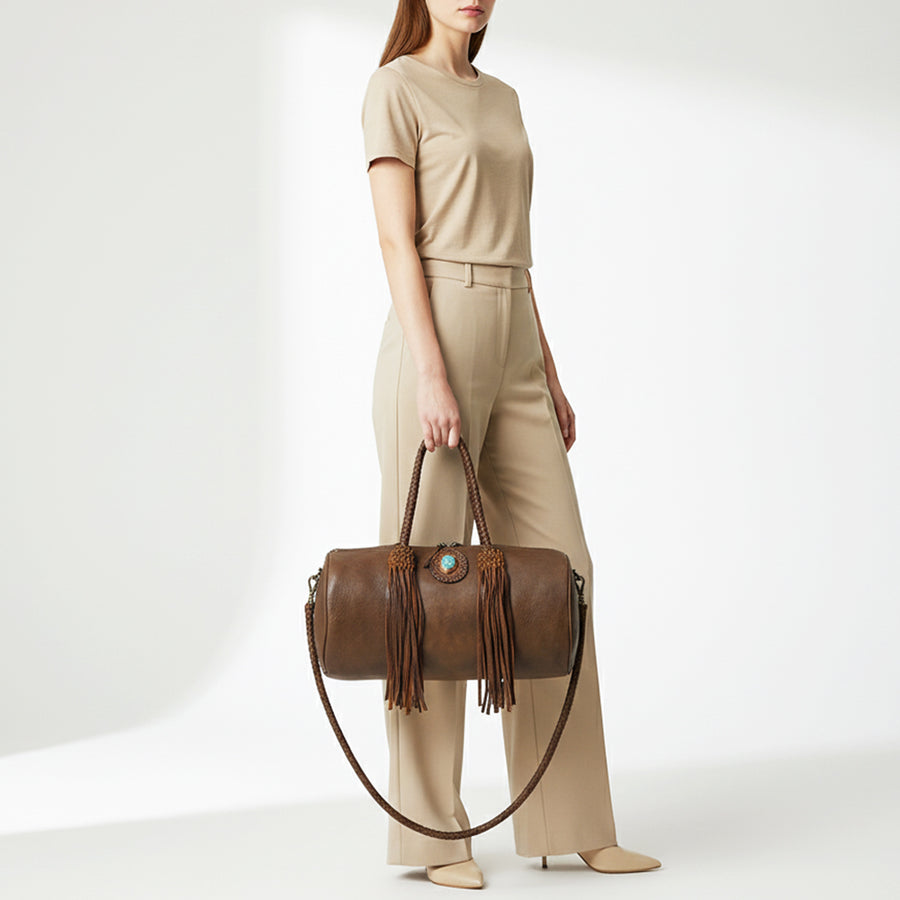 American Darling Duffel Genuine Leather Women Bag Western Handbag Purse| | Duffel Weekend
