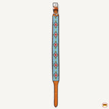 Hilason Western Style Heavy Duty Beaded American Leather Pet Dog Collar
