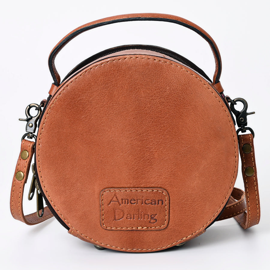American Darling Canteen Bag Hand Tooled Genuine Leather Western Women | Handbag Purse Travel Clutch