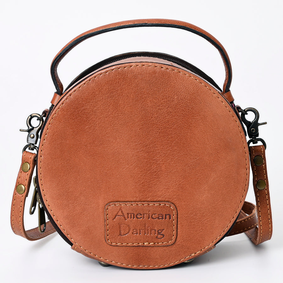American Darling Canteen Bag Hand Tooled Genuine Leather Western Women | Handbag Purse Travel Clutch