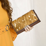 American Darling ADBG1223 Wallet Hair On Genuine Leather women bag western handbag purse