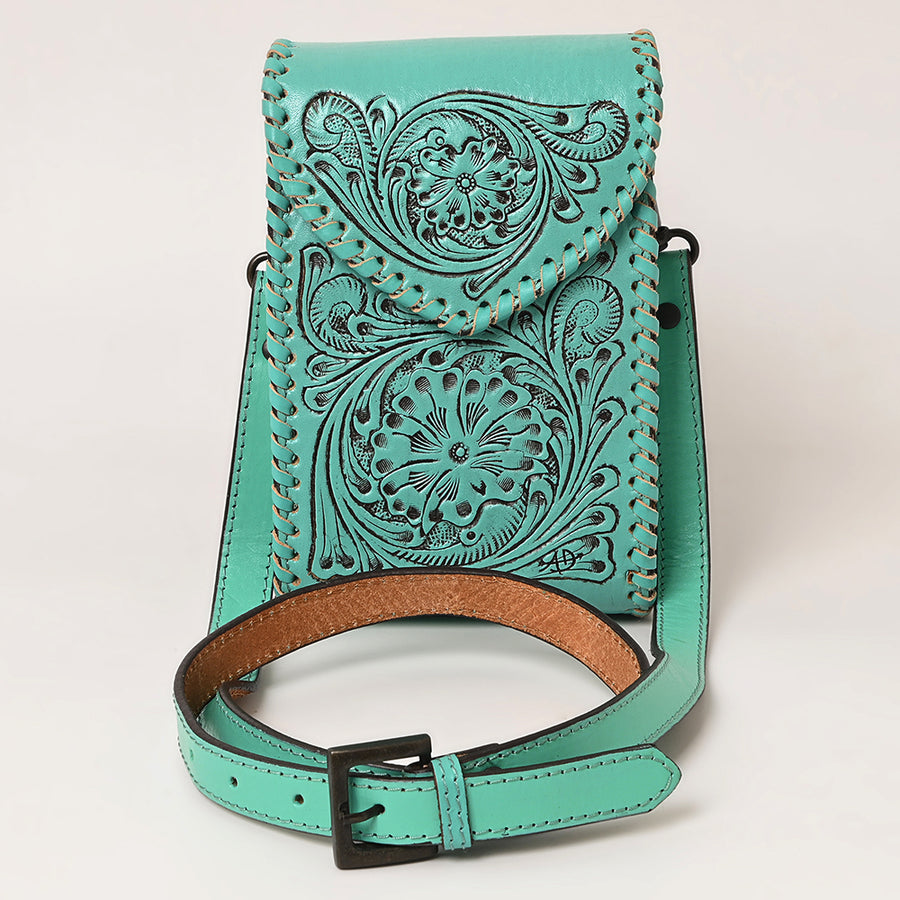 American Darling Cell Phone Holder Hand Tooled Genuine Leather Western Women Bag Handbag Purse | Travel Bags College Casual