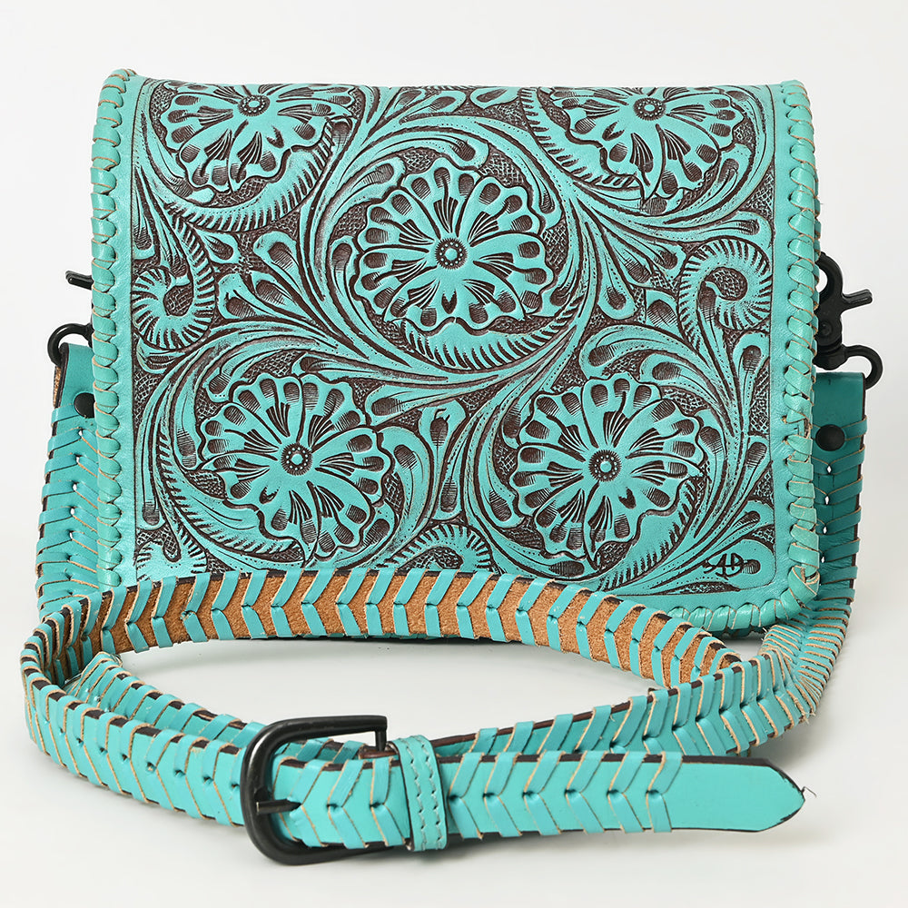 American Darling Cross Body Hand Tooled Genuine Leather Western Women Bag | Antique Tan Handbag Purse Crossbody for Cute