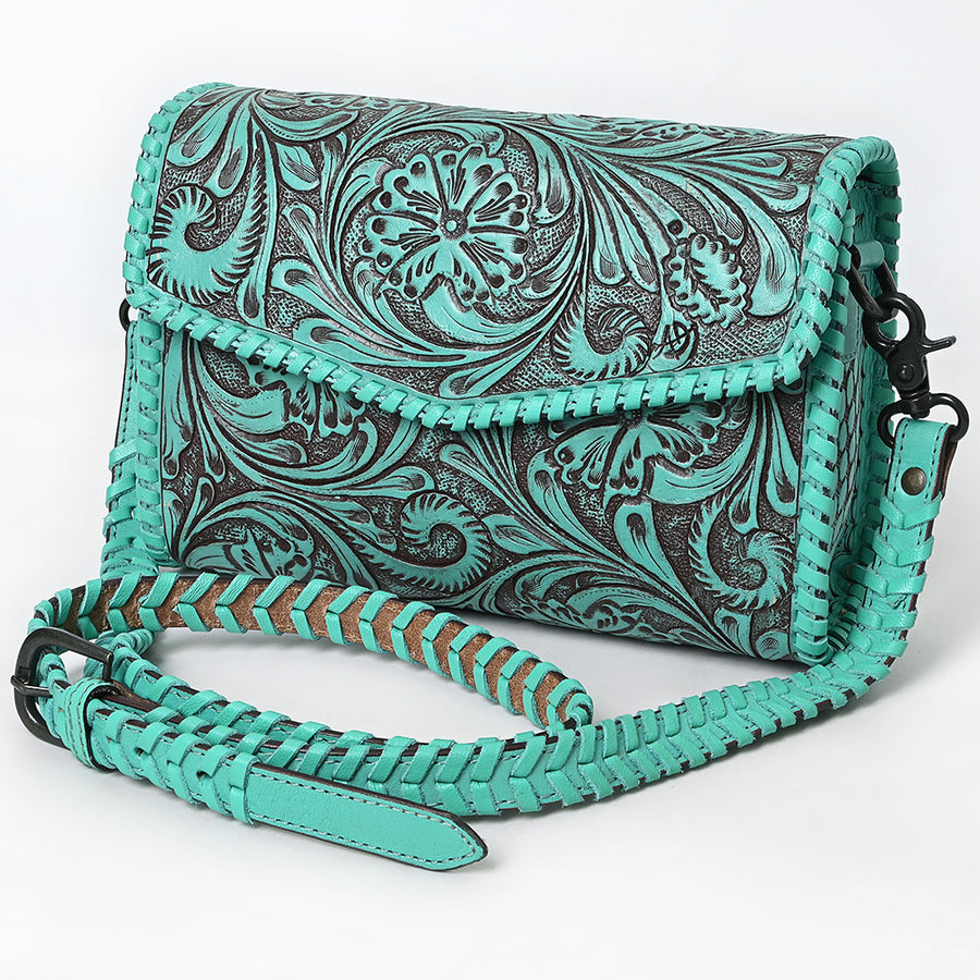 American Darling Wallet Hand Tooled Genuine Leather Western Women Bag | Wristlet Travel - Uhorse