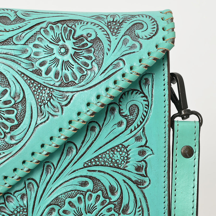 American Darling Envelope Hand Tooled Genuine Leather Western Women Bag Handbag Purse | for Cute