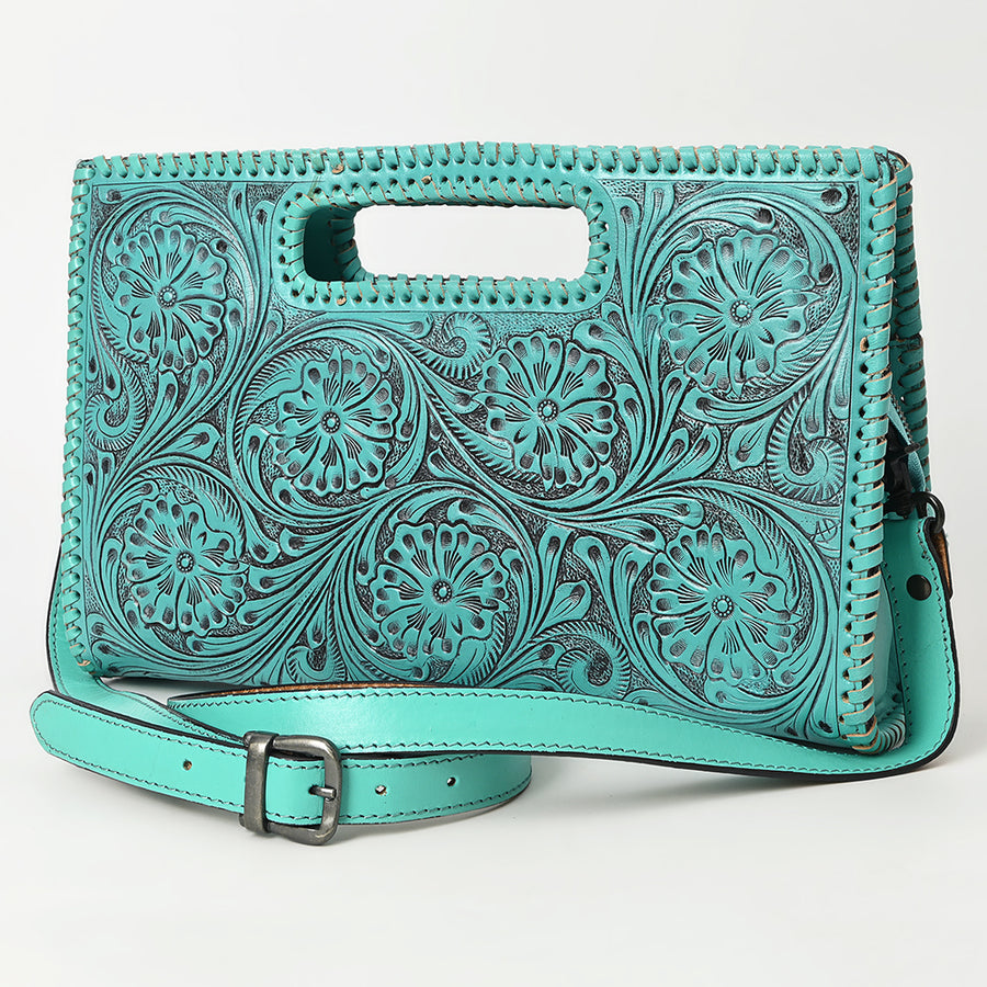 American Darling Clutch Hand Tooled Genuine Leather women bag western handbag purse - Uhorse