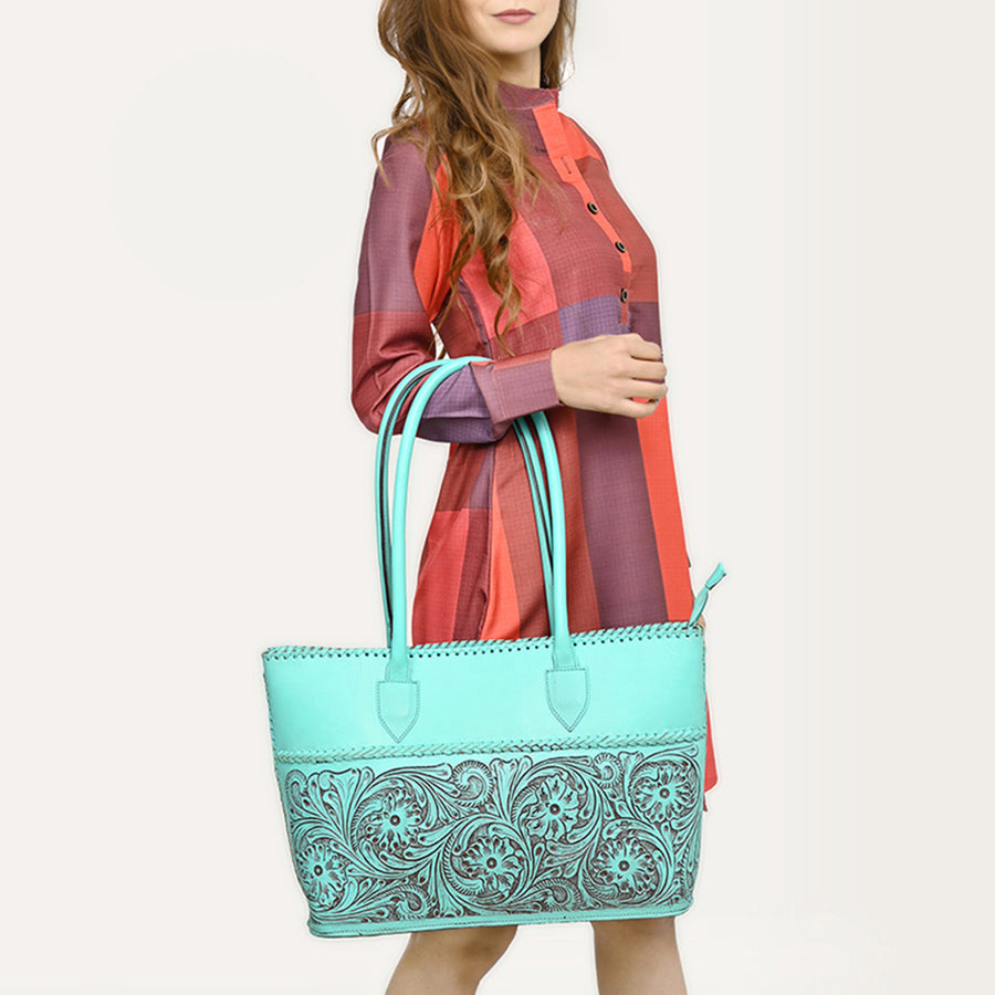 American Darling Tote Hand Tooled Genuine Leather Western Women Bag Handbag Purse | Travel Bags College Casual