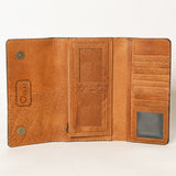 OHLAY WALLET Hand Tooled Genuine Leather women bag western handbag purse