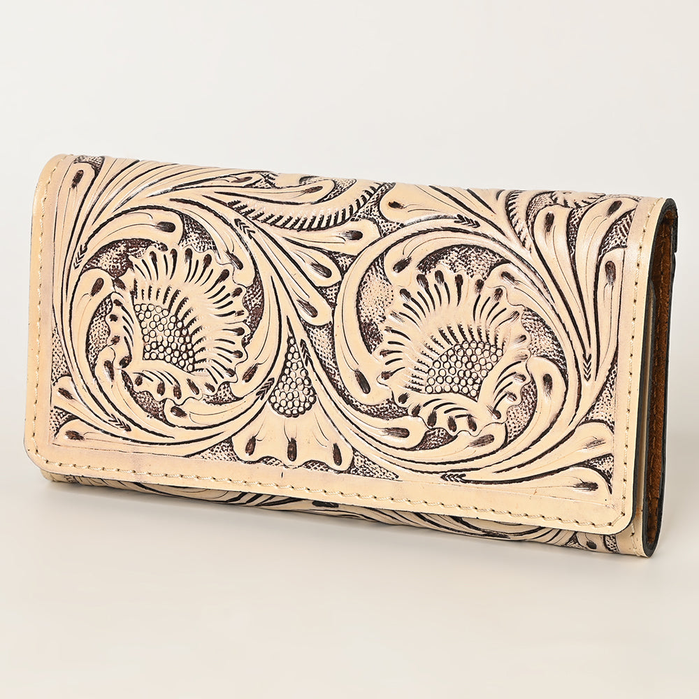 OHLAY WALLET Hand Tooled Genuine Leather women bag western handbag purse