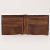OHLAY Genuine Leather Hand Tooled Bifold Wallet bag western handbag purse