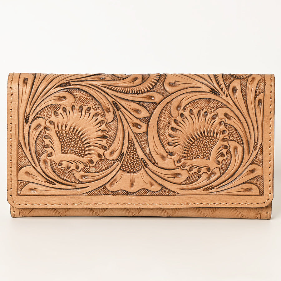 OHLAY Wallet Hand Tooled Genuine Leather Women Bag Western Handbag Purse | Womens Handbags |Leather Belt for Summer