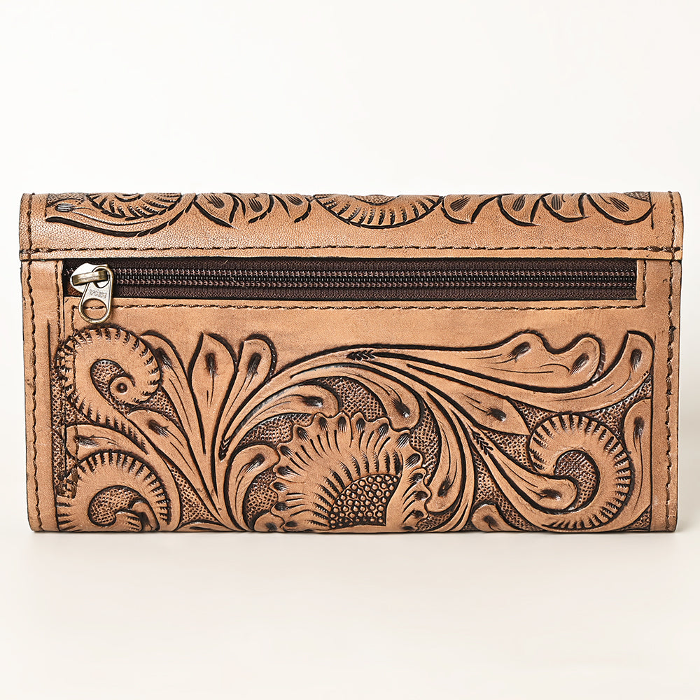 OHLAY WALLET Hand Tooled Genuine Leather women bag western handbag purse