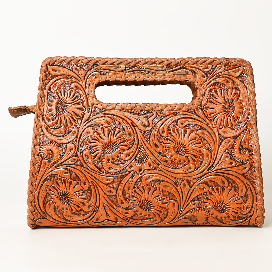 OHLAY Wallet Hand Tooled Genuine Leather Women Bag Western Handbag Purse | Womens Handbags |Leather Belt for Summer
